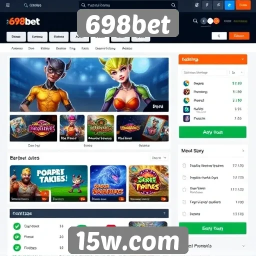 Avaliação da interface do usuário do site 698bet
